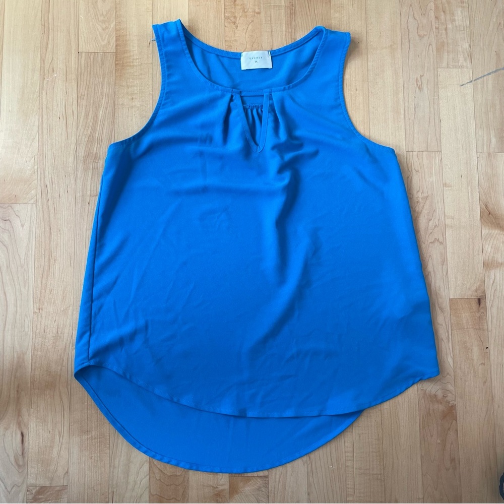 Everly blue tank top